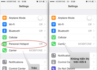 Activating the Personal Hotspot Feature for iOS 8