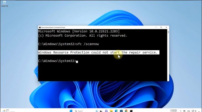 Troubleshooting Steps for Starting the Windows Repair Tool