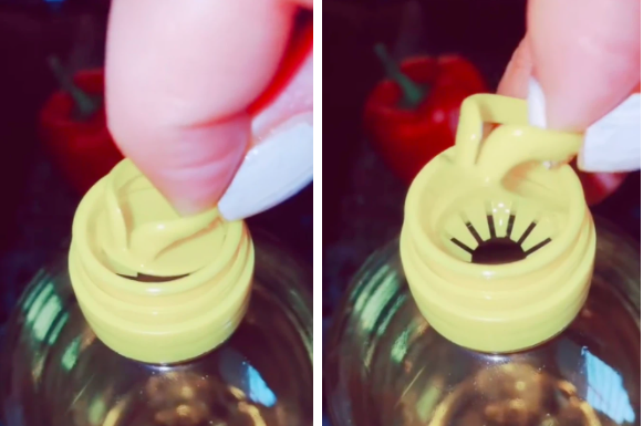 Incredible Unidentified Use for the Small Cap on Cooking Oil Bottles Discovered by Netizens; Most of Us Are Still Unaware!