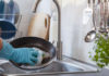 Avoid Washing Greasy Pans with Hot Water