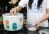Instructions for Cleaning a Rice Cooker with a Removable Lid