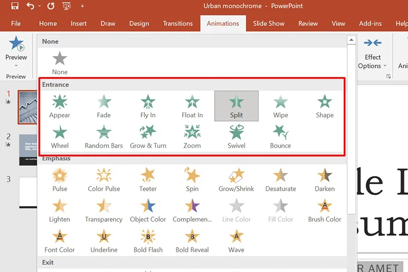 What is the definition of Entrance effect in PowerPoint? How to create an Entrance effect for an object
