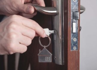 Why should you insert the key into the lock before going to sleep?