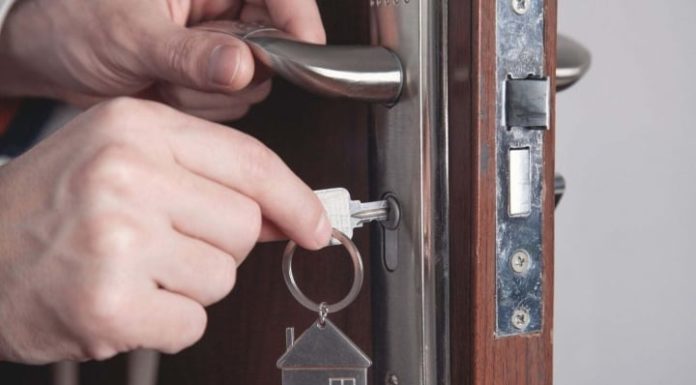 Why should you insert the key into the lock before going to sleep?