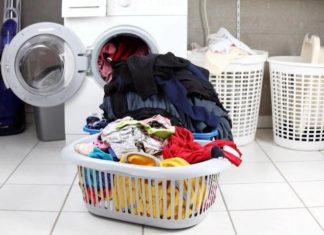 Is the washing machine’s load label for dry or wet clothes?
