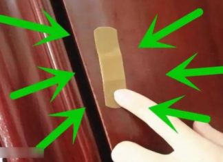 What are the benefits of using Urgeo adhesive patches on bathroom doors?