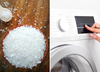 What happens when you pour salt into a washing machine?
