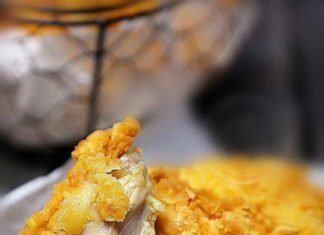 My mother taught me to marinate and skewer the chicken before frying, my daughter wondered but understood immediately when she tasted it.