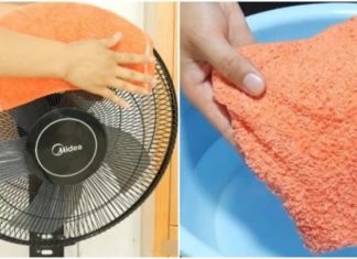 What is the effect of placing a wet towel on a fan?