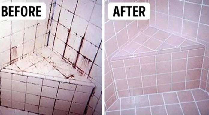 How to effectively clean black grout in the bathroom