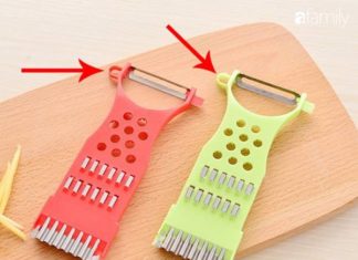 All these years, I finally discovered the purpose of the small hole in the vegetable peeler.