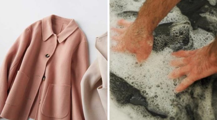 Washing your wool coat at home? Follow this tip to keep its shape and prevent pilling.