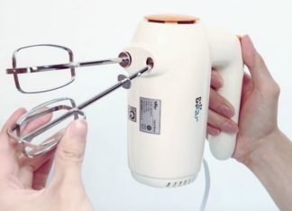 Convenient and easy way to stuff dough using an egg beater