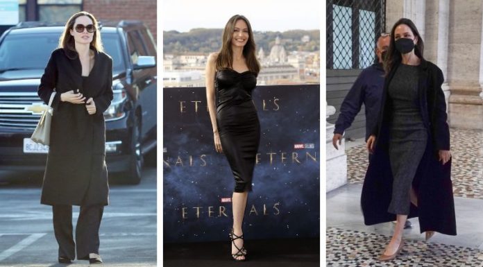 Learn the secret to effortlessly styling black outfits like Angelina Jolie