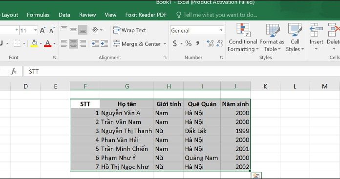 Create borders in excel quickly