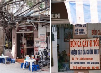 Try the delicious and unique fish noodle rolls at Trung Yen Alley (Hoan Kiem, Hanoi)