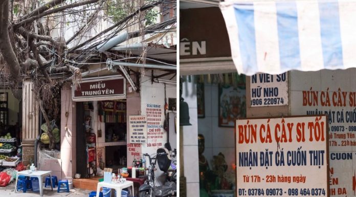 Try the delicious and unique fish noodle rolls at Trung Yen Alley (Hoan Kiem, Hanoi)