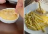 Homemade Cheesy Dipping Sauce for Deliciously Crispy French Fries, the More You Eat, the More Addictive It Gets