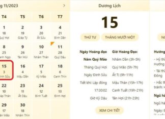 Most accurate and reliable time and lunar calendar for 15/11/2023, find auspicious and inauspicious days