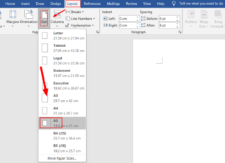 What is the exact size of A5 paper and how to create A5 paper size in Word