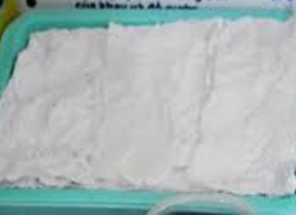 Basket, plastic tray and paper used for growing nutritious and clean vegetables in your garden