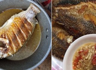 Don’t drop the fried fish directly into the pan: Add an extra step for crispy and non-stick skin