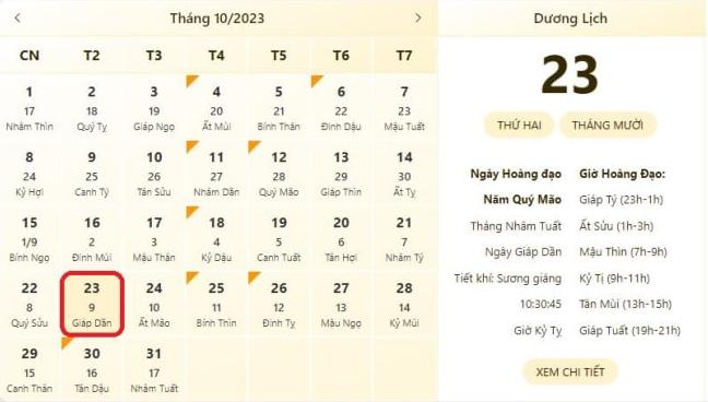 Best and Worst Times to Schedule your Activities on 23/10/2023, the day of the Double Ninth Festival, to attract good luck