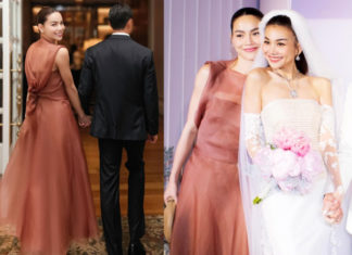 4 Vietnamese beauties receive a shower of compliments for their wedding attire