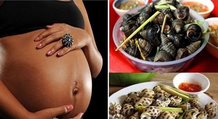 Eating snails during pregnancy will result in excessive mucus flow during childbirth, true or false?
