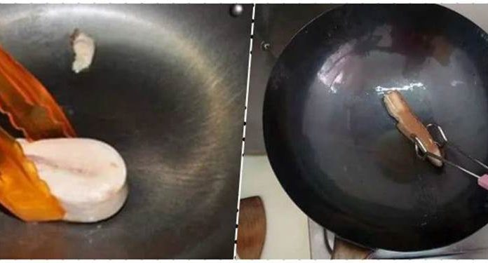 Newly bought pan, apply this and even an iron pan becomes non-stick