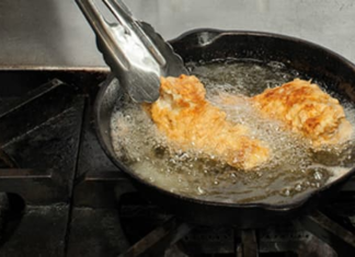 “Put this in the pan and the oil won’t splatter when frying”