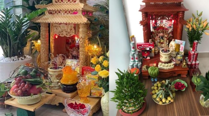 Can I place a small flower pot on the ancestral altar or should I only use a vase for flowers?