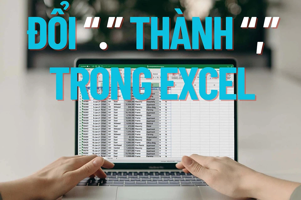 How to change periods to commas in Excel, quickly standardize spreadsheet data