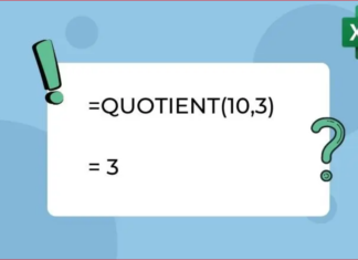 Guide to using the QUOTIENT function in Excel for obtaining the most precise integer quotient