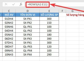 Simple guide on how to use the ROWS function in Excel that not everyone knows