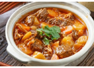 Beef stew: Add this water to the meat to make it tender and save half the time