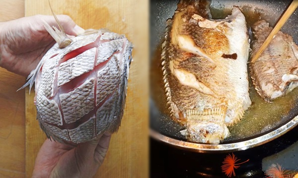 Crispy and evenly cooked fried fish – add this step before frying and the fish will be crunchy and fully cooked without splattering oil