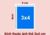 Different measuring units for 3×4 card size: centimeters, inches, and pixels.