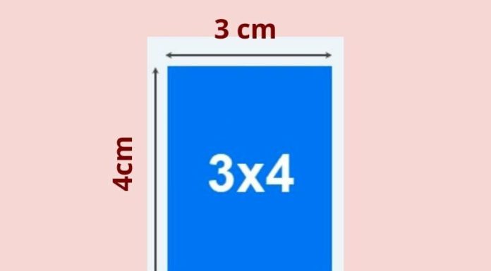 Different measuring units for 3×4 card size: centimeters, inches, and pixels.