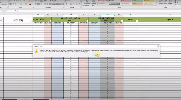 Unable to Insert Column in Excel: Causes and Troubleshooting Guide