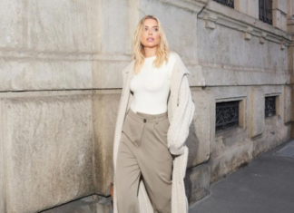 Neutral-toned dresses become cold-weather staples with their elegant and on-trend sophistication.