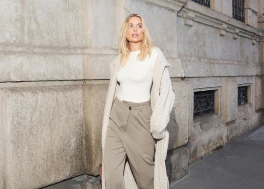 Neutral-toned dresses become cold-weather staples with their elegant and on-trend sophistication.