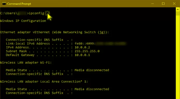 Guide to Refreshing and Resetting IP Address Using the ipconfig Command