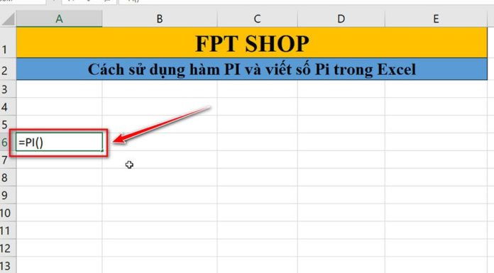 How to write the number Pi in Excel? How to use the PI function to calculate geometry?