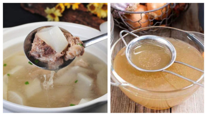 Pour this into the bone pit: Clear, sweet water, half the cooking time.