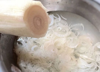 The “more valuable than gold” part of a banana tree, once only fed to pigs, is now turned into a delicious and nutritious salad.