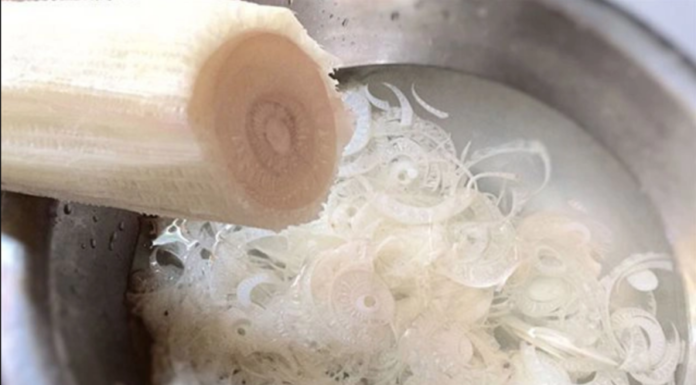 The “more valuable than gold” part of a banana tree, once only fed to pigs, is now turned into a delicious and nutritious salad.