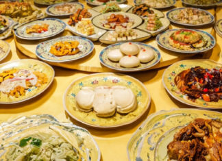 Where does the excess food from the Chinese Emperor’s dining table go?