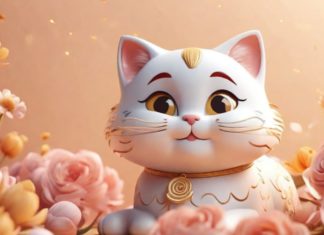 From 12/6 to New Year 2024, a 4-year-old spreads out their arms to welcome fortune, sitting without a single coin and still attracts wealth.