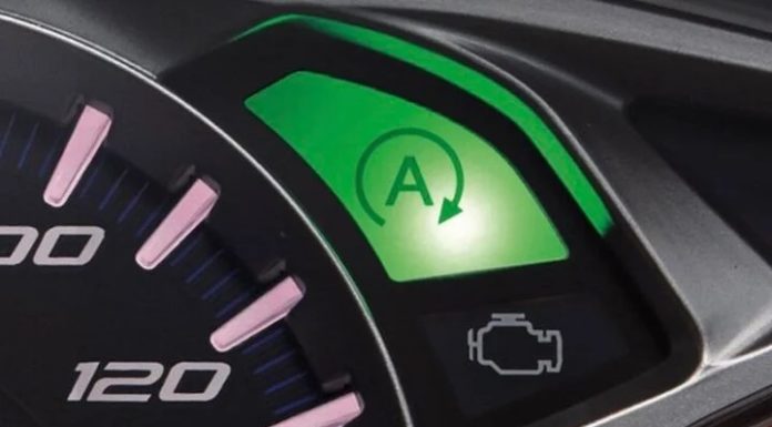 What is the purpose of the letter A on a motorcycle?